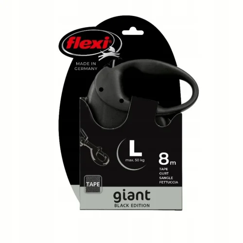 Flexi Giant L Black Edition — smycz automatyczna 8 m