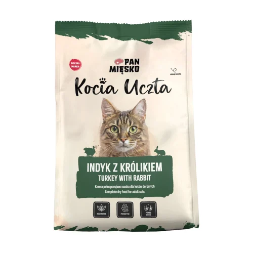 Pan Mięsko Kocia Uczta Indyk z królikiem